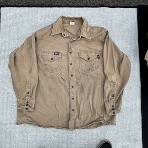 Vintage FR Tan Button-Up Shirt